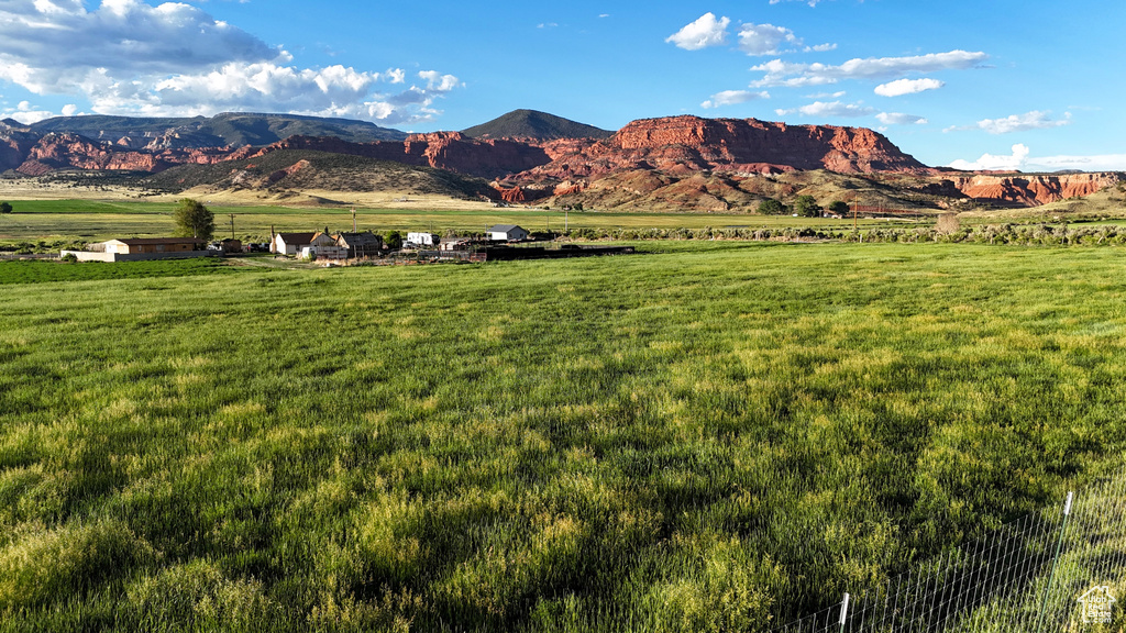 View of mountain feature with a rural view