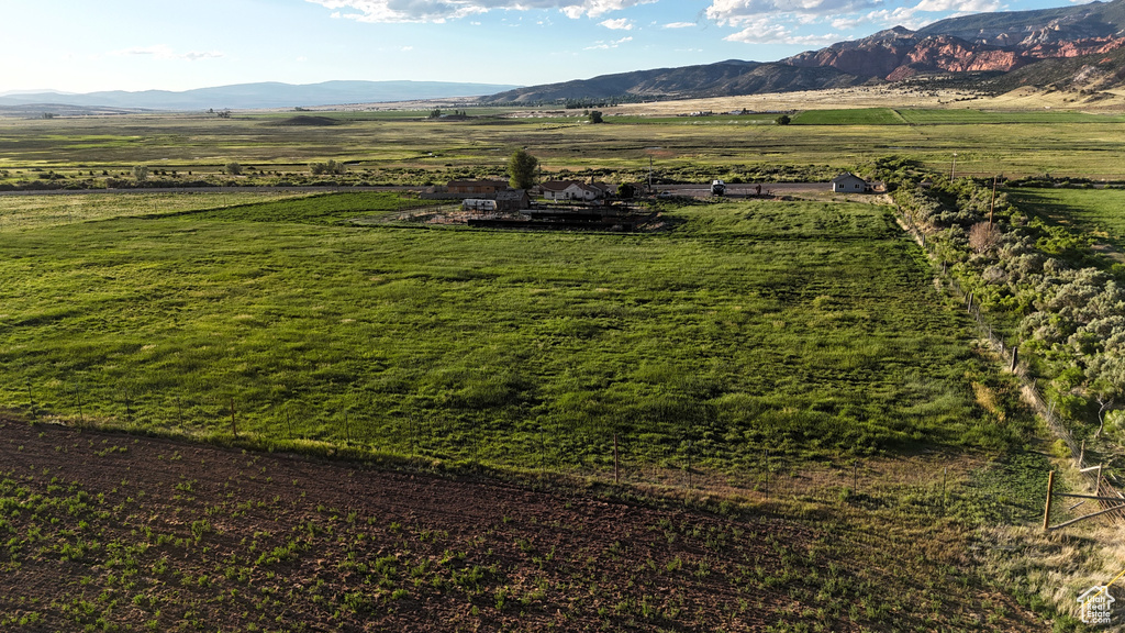 Mountain view featuring a rural view