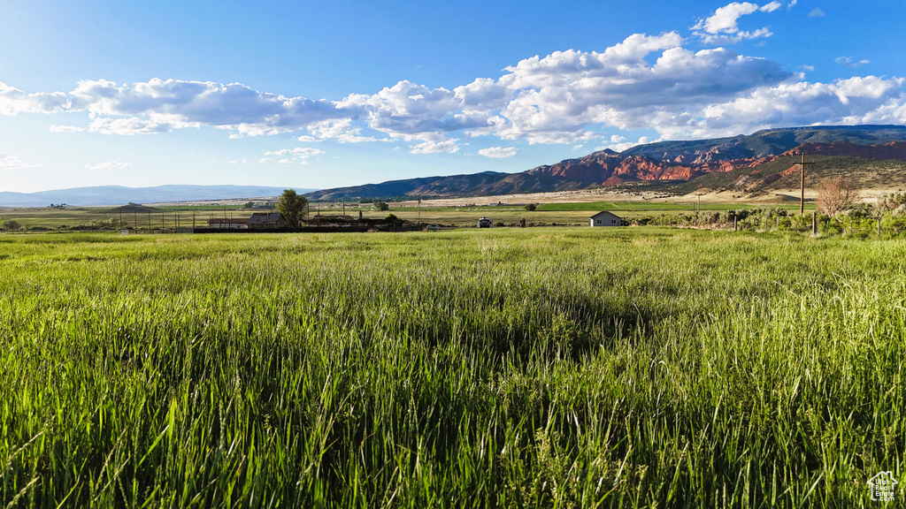 Mountain view featuring a rural view