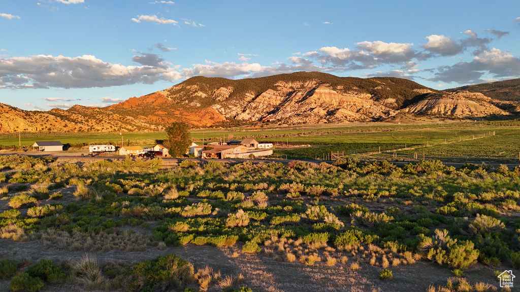 Mountain view with a rural view