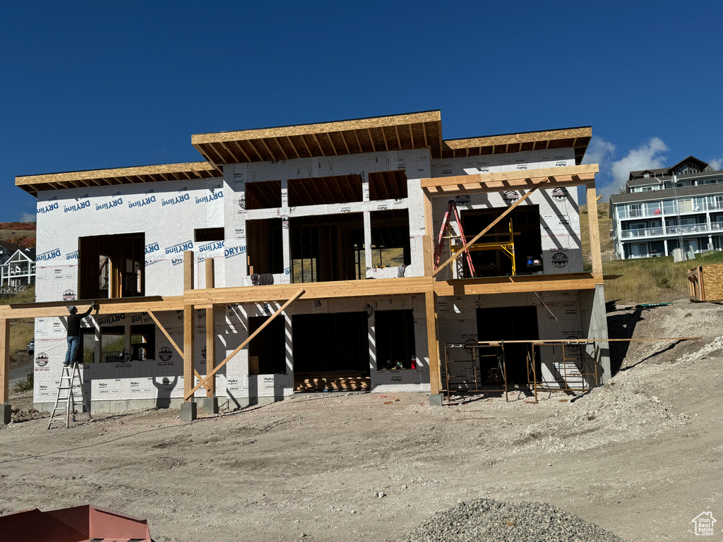 View of rear view of property