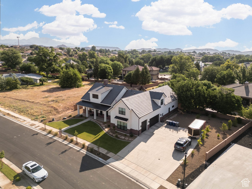 Birds eye view of property