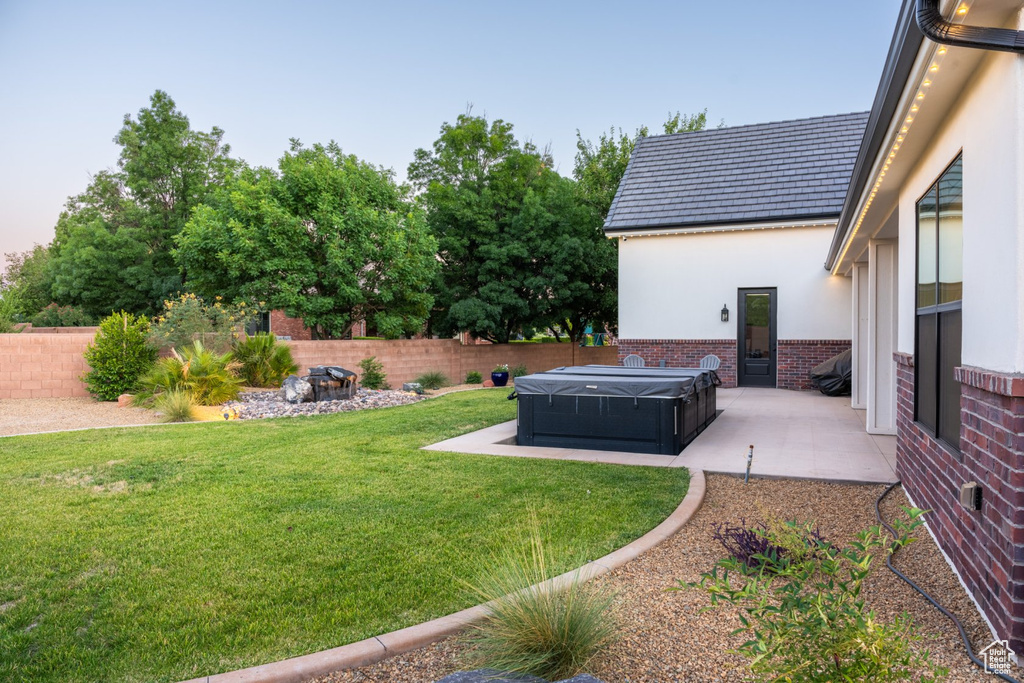 View of yard featuring a patio