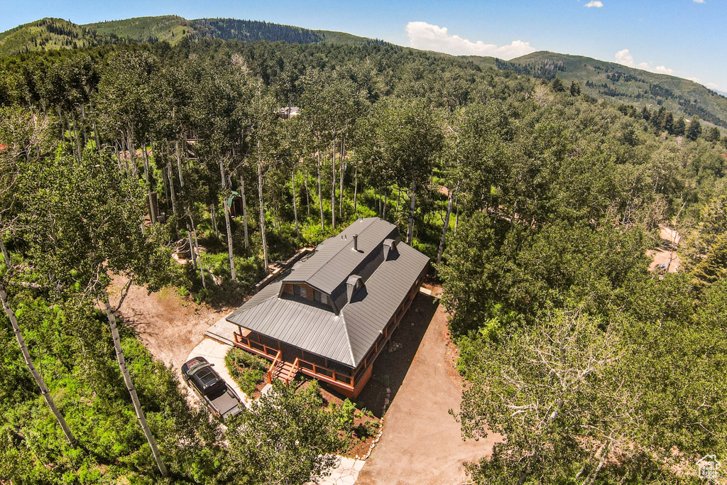 Bird's eye view featuring a mountain view