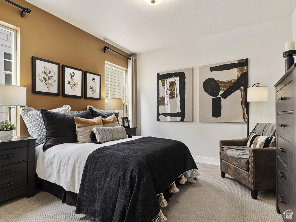 View of carpeted bedroom