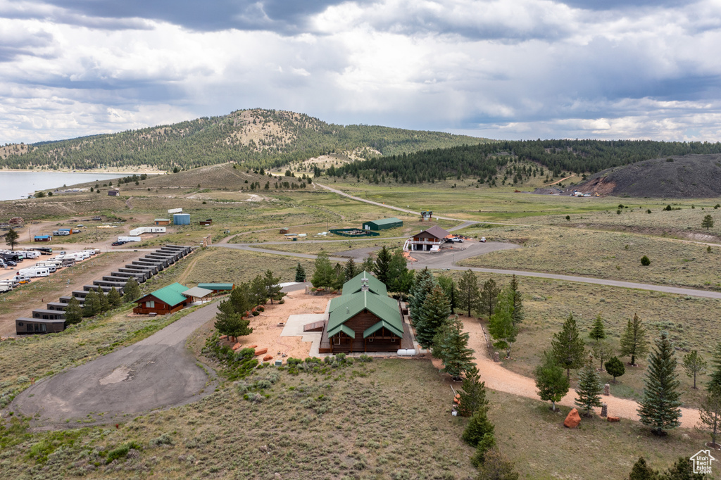 Bird's eye view with a mountain view and a rural view