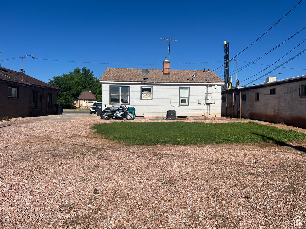 View of rear view of property