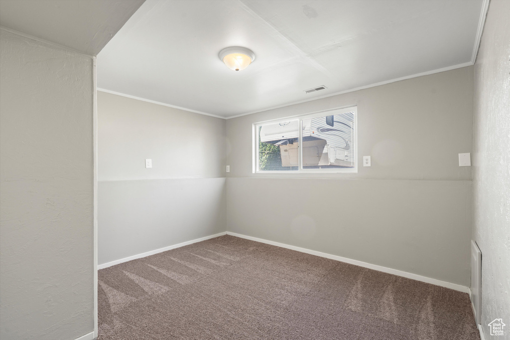 Unfurnished room featuring carpet