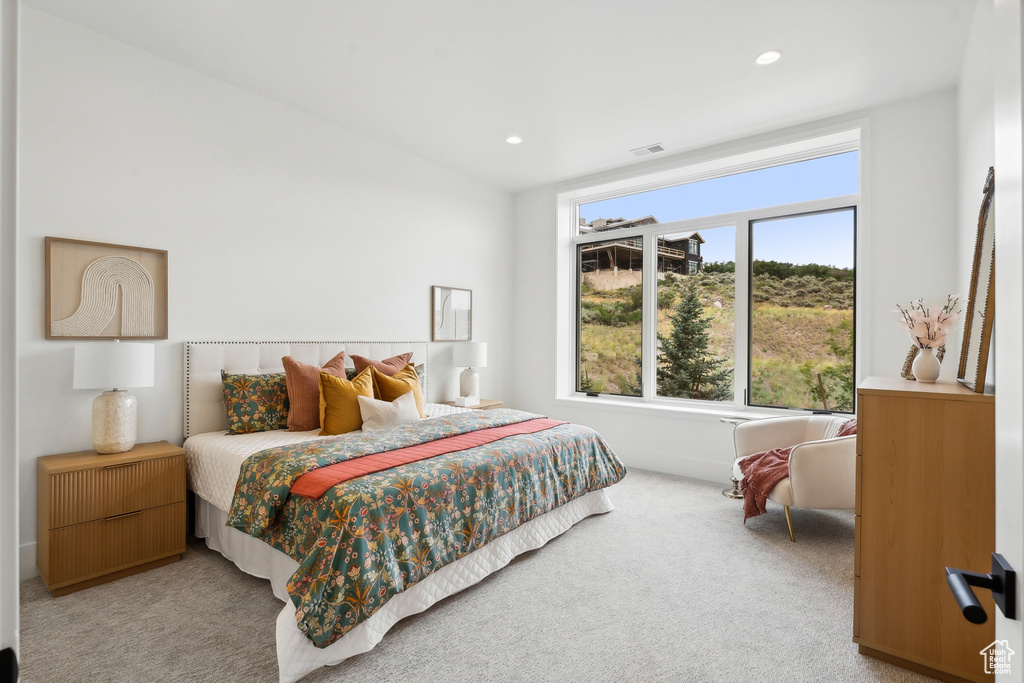 View of carpeted bedroom