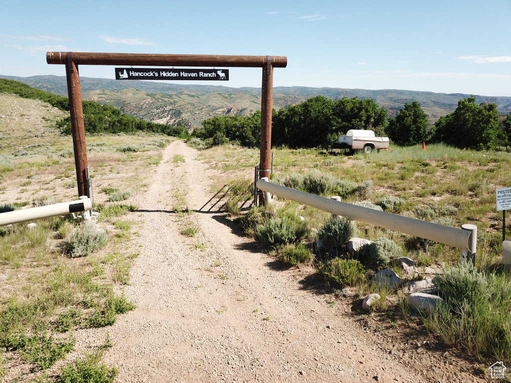 Exterior space featuring a mountain view and a rural view