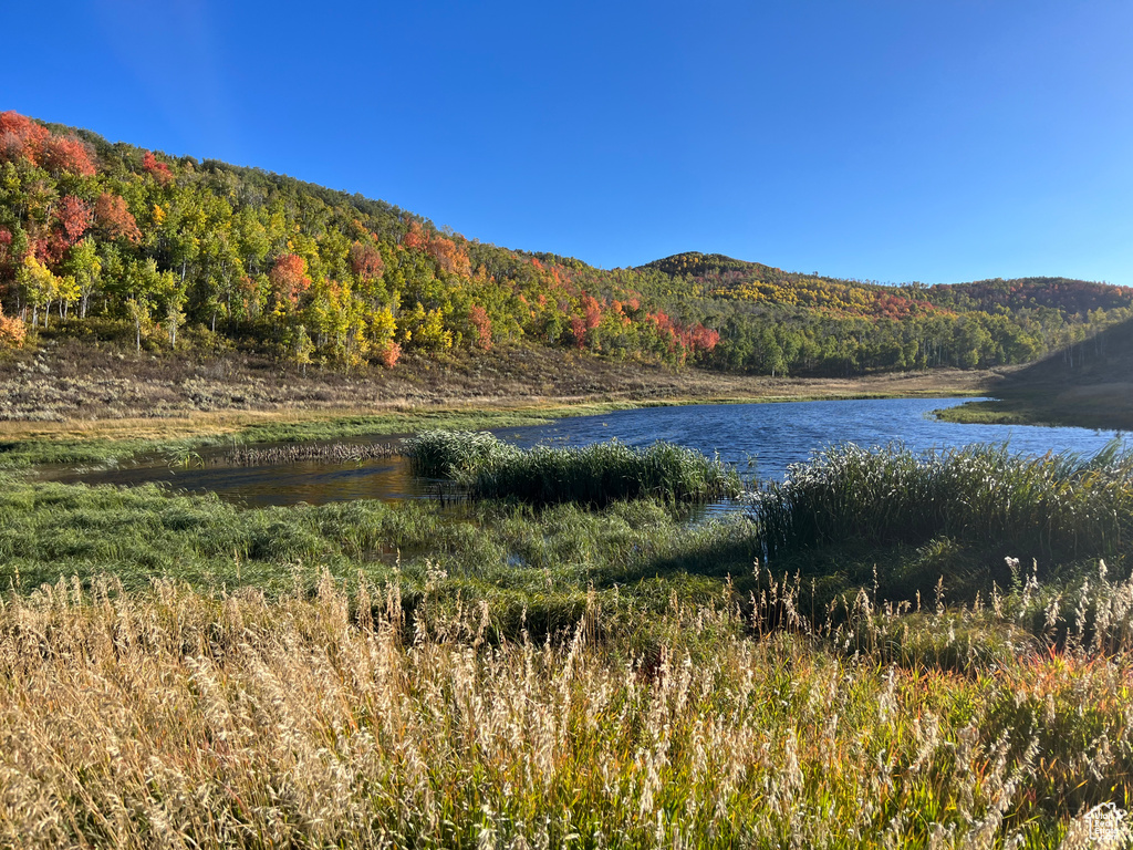 Water view featuring a mountain view