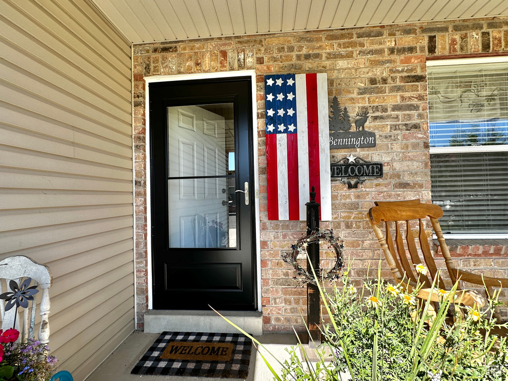 View of doorway to property