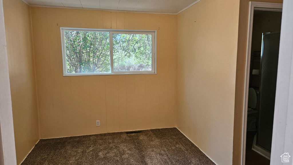 View of carpeted spare room