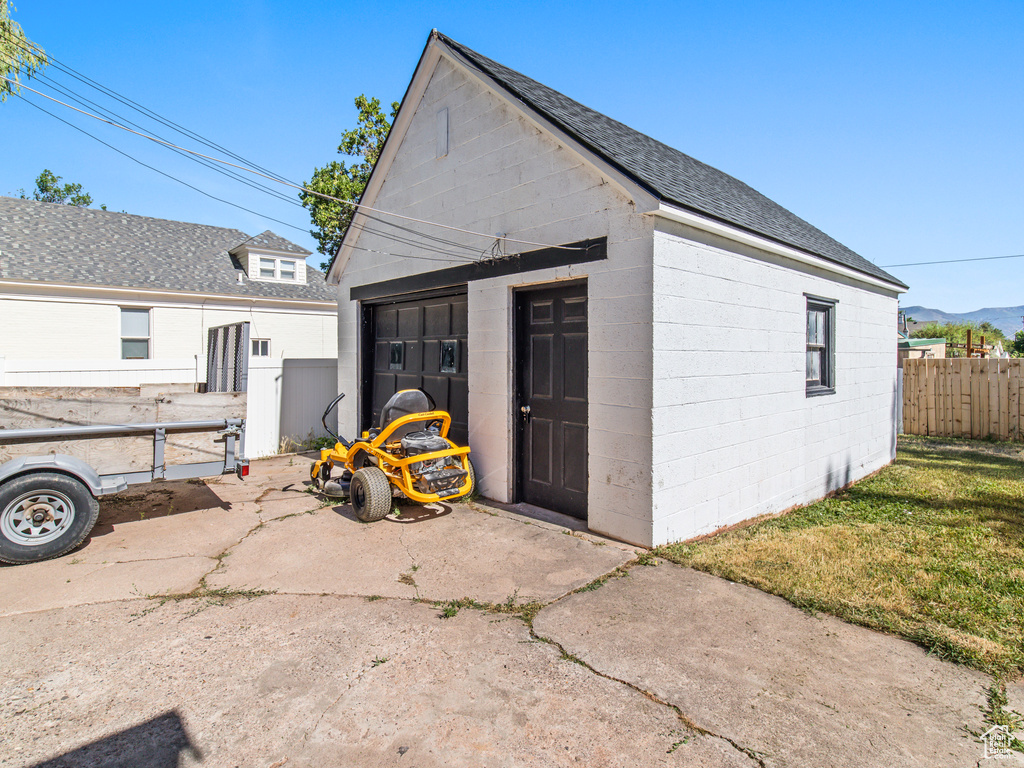 Exterior space with a yard