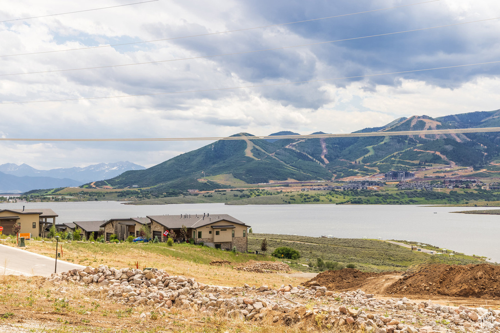 Mountain view with a water view