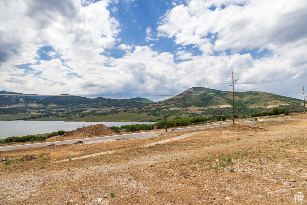 Mountain view with a water view