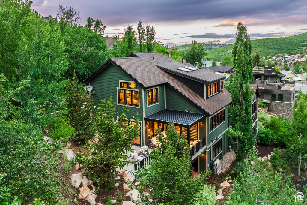 View of back house at dusk