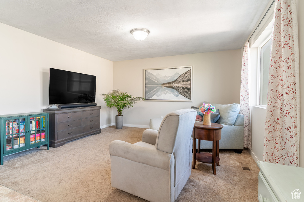 View of carpeted living room