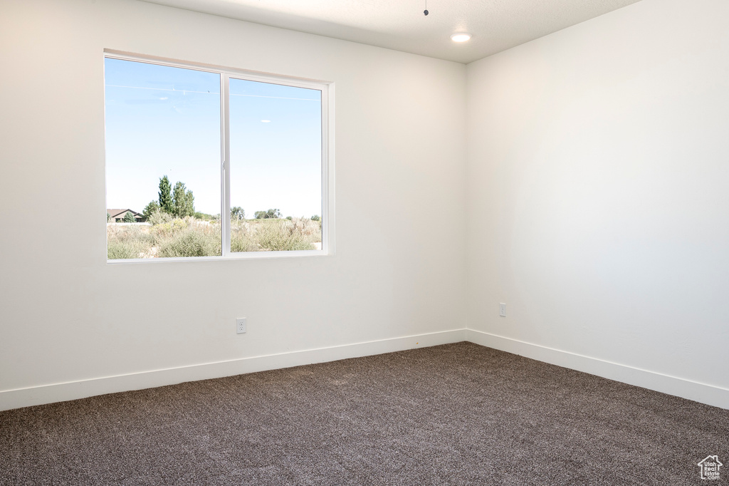 View of carpeted spare room