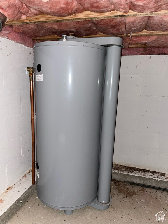 Utility room with gas water heater