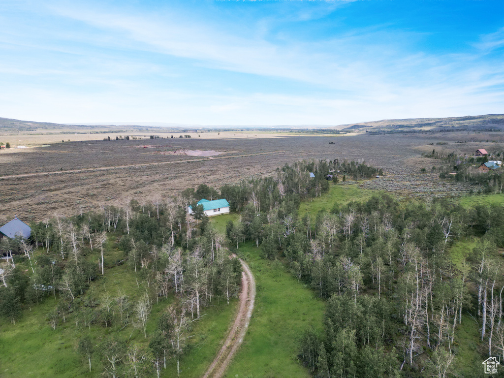 Aerial view with a rural view