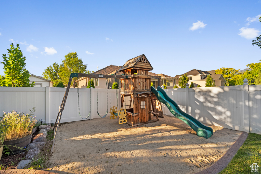 View of jungle gym