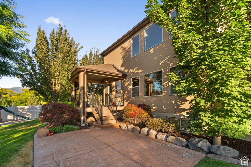 Back of house featuring a patio area