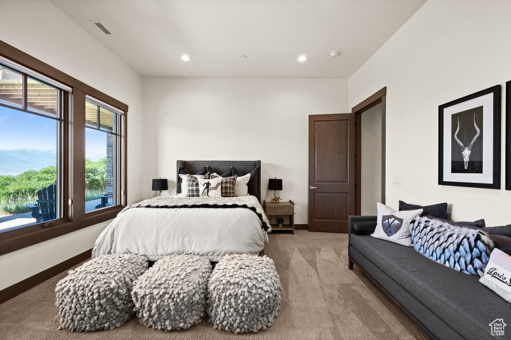 View of carpeted bedroom