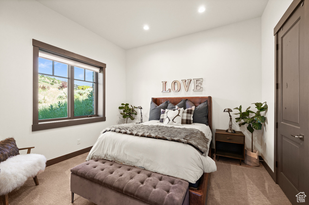 View of carpeted bedroom