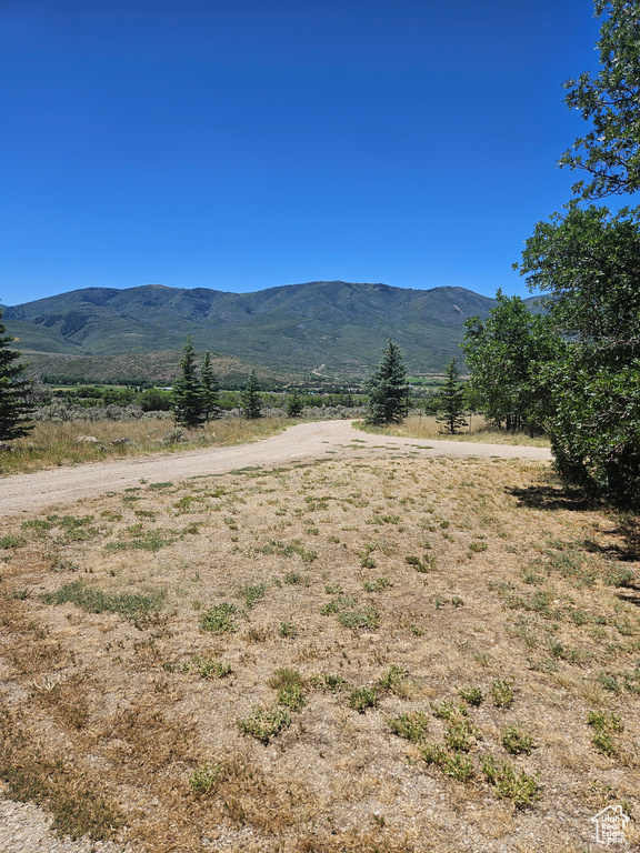 Mountain view with a rural view