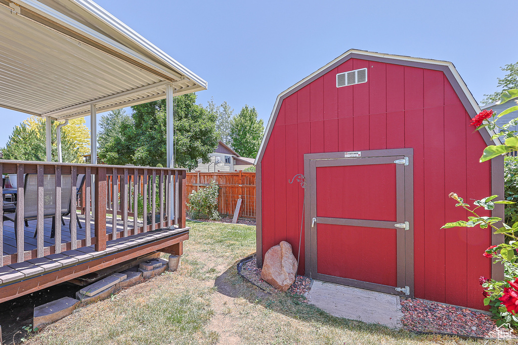 View of outbuilding