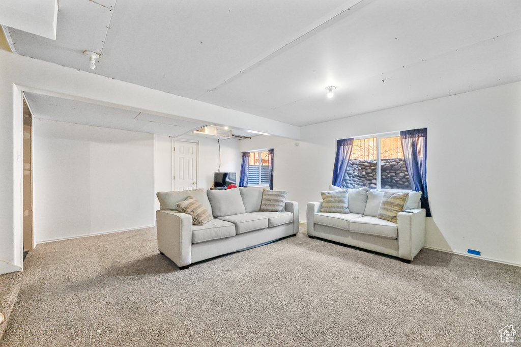 View of carpeted living room