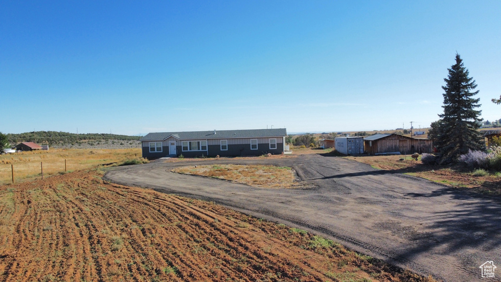 View of single story home