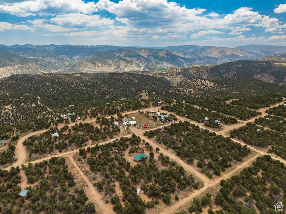 Bird\'s eye view with a mountain view