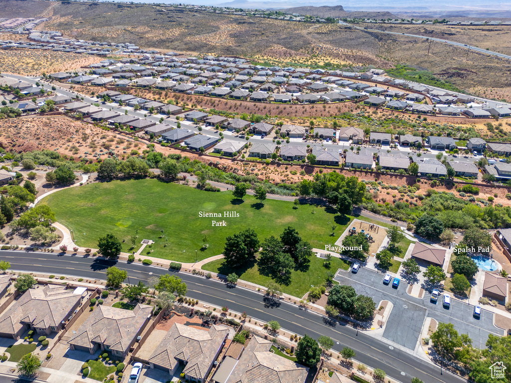 Birds eye view of property