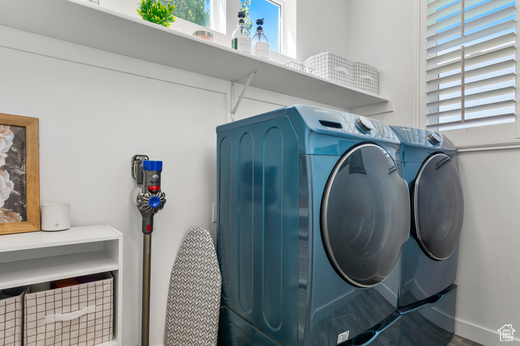 Laundry area featuring washer and dryer