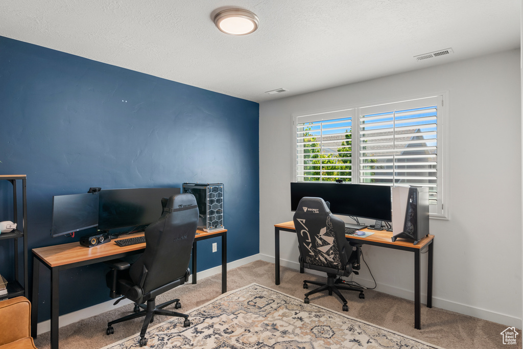 View of carpeted office space