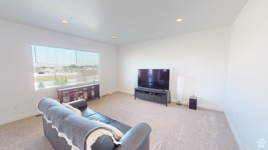 View of carpeted living room