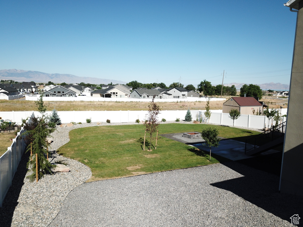 View of yard featuring a patio