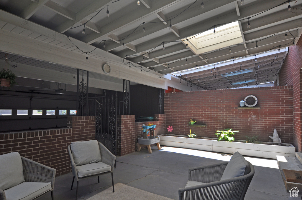 View of patio featuring an outdoor living space