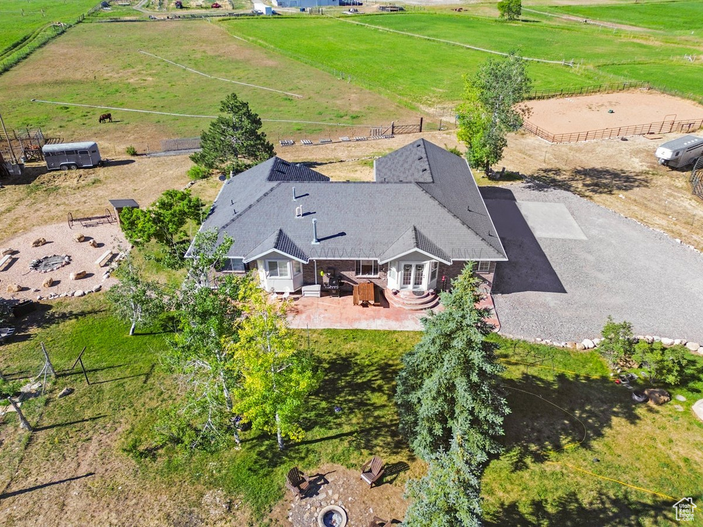 Bird's eye view featuring a rural view