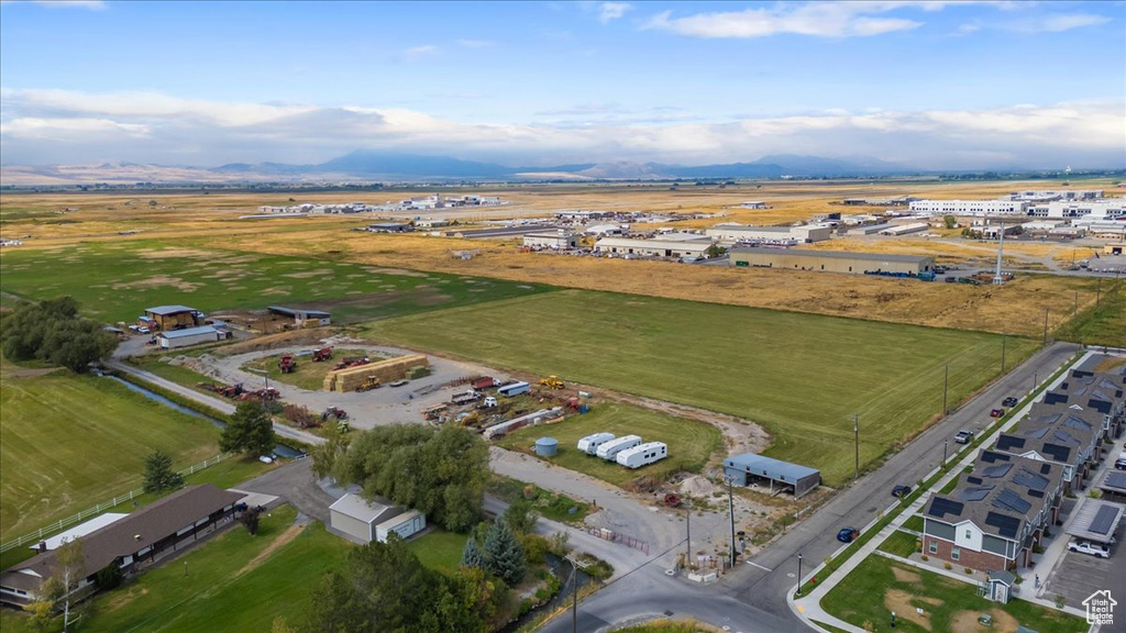 Bird's eye view with a rural view and a mountain view