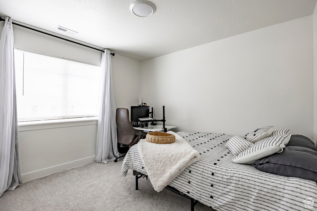 Bedroom featuring carpet floors