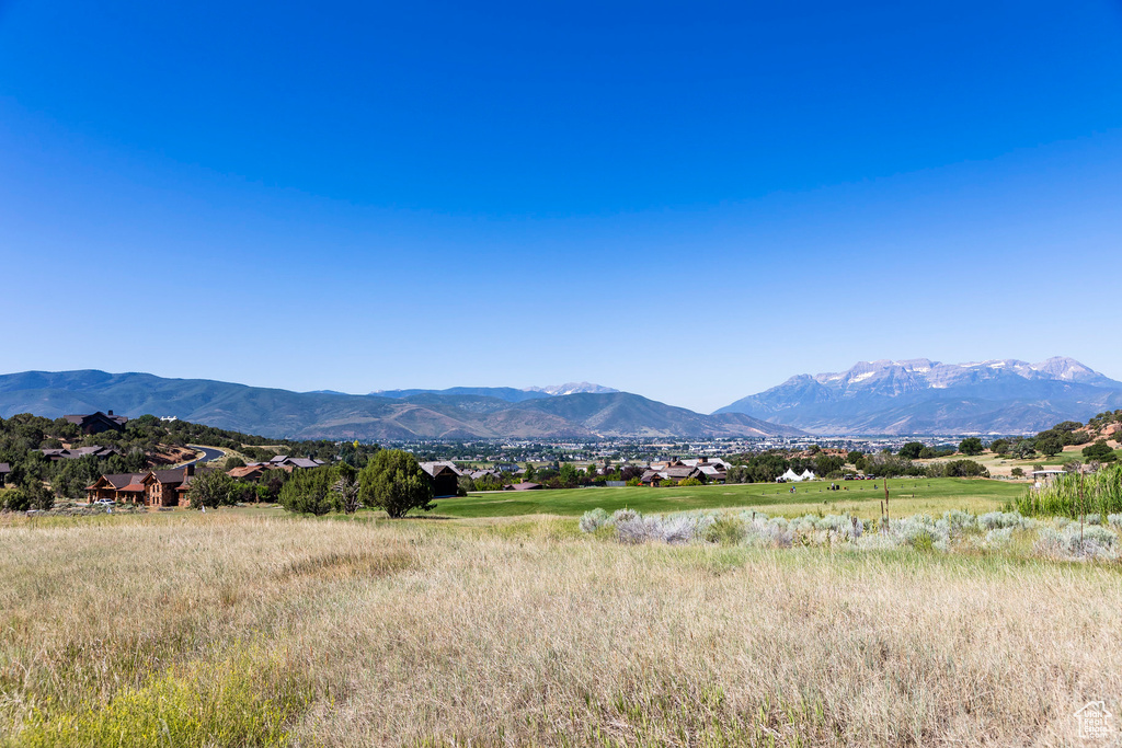 Mountain view featuring a rural view