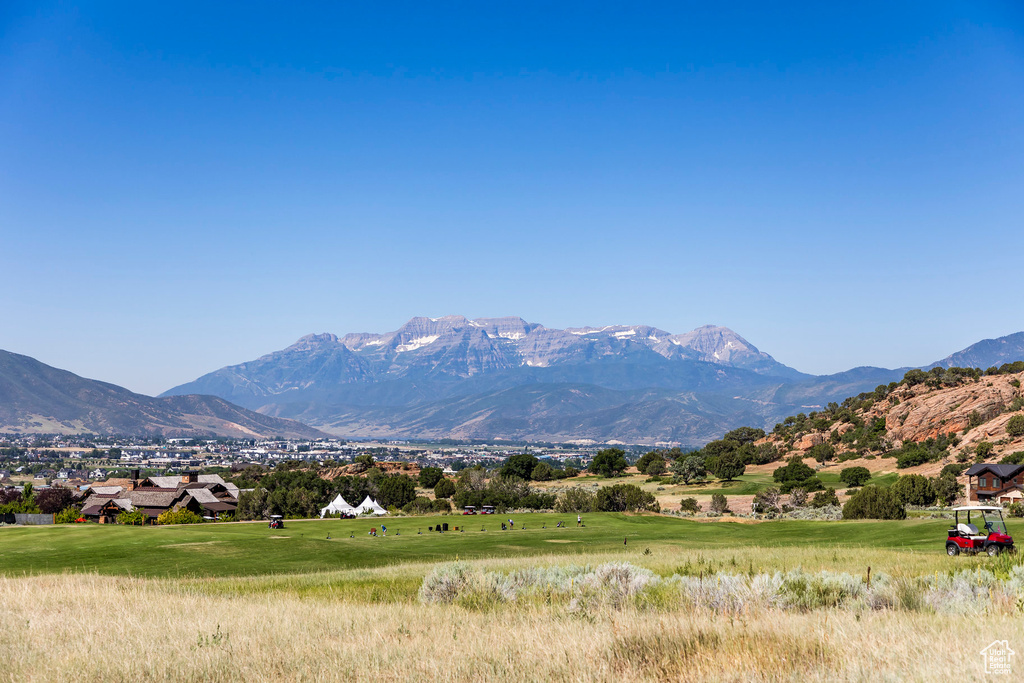 View of mountain feature with a rural view