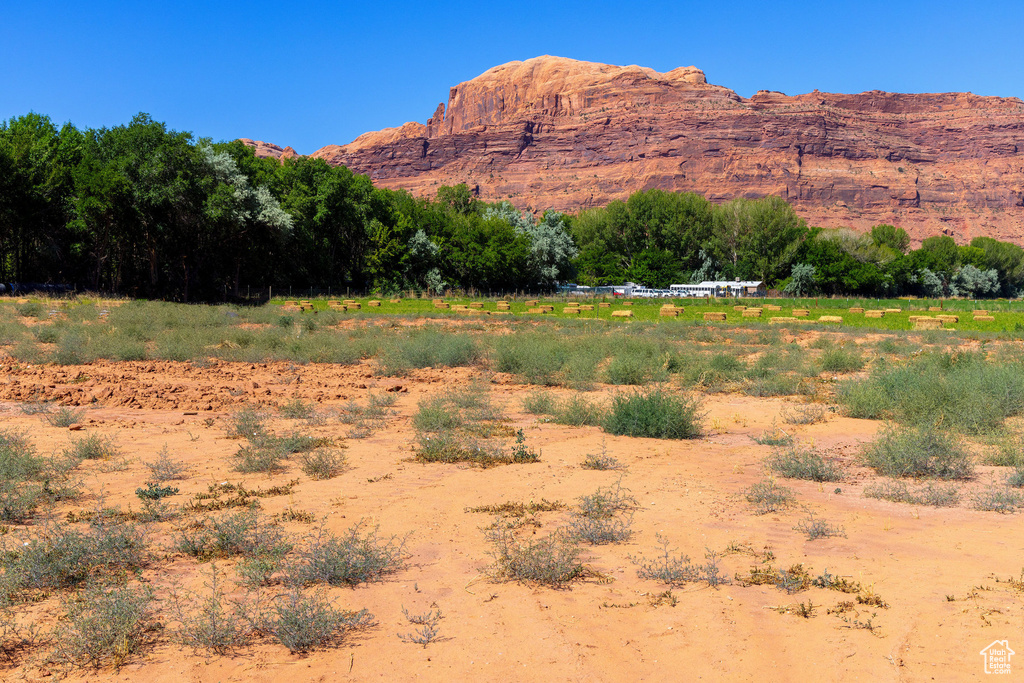 View of mountain feature with a rural view