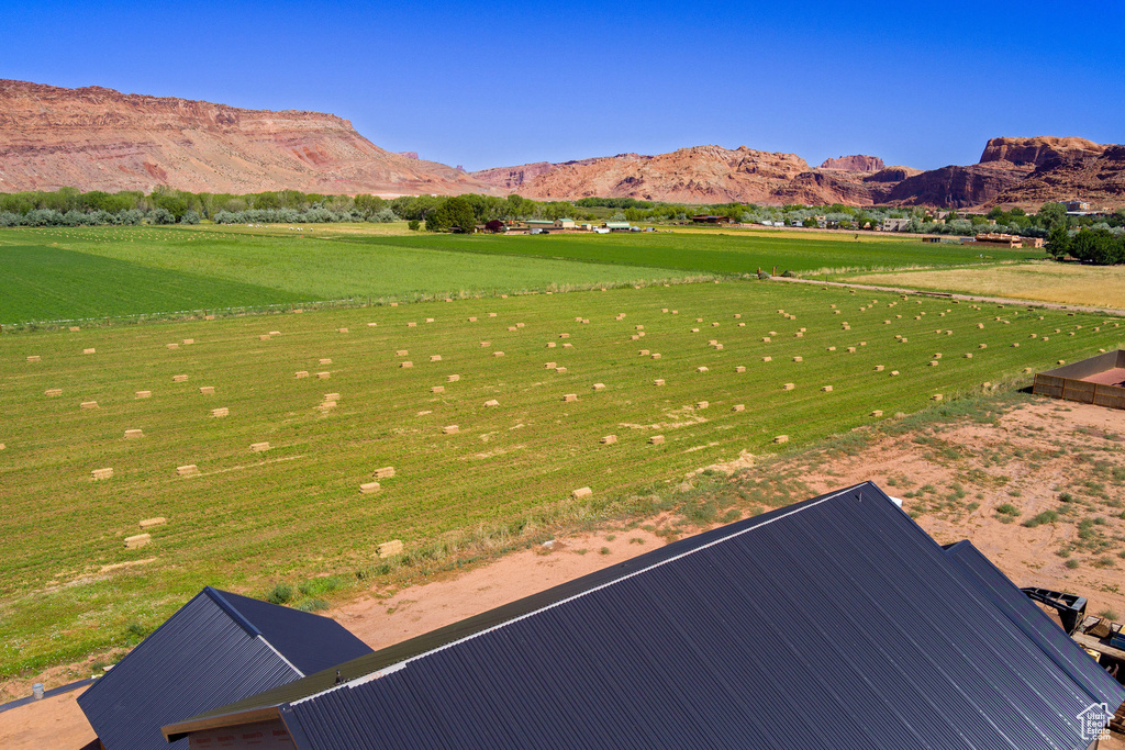 Mountain view featuring a rural view