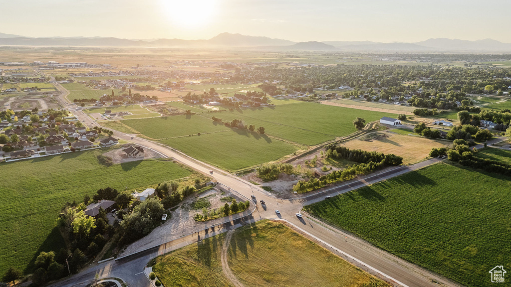 Bird's eye view with a mountain view and a rural view
