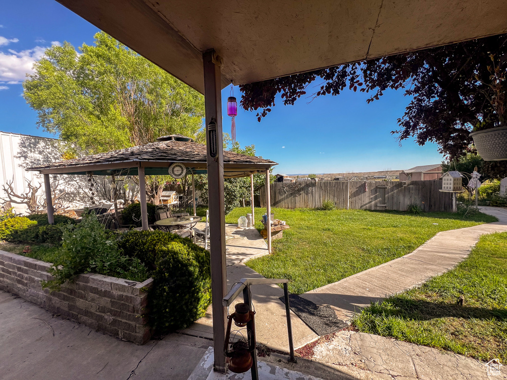 View of yard featuring a patio area