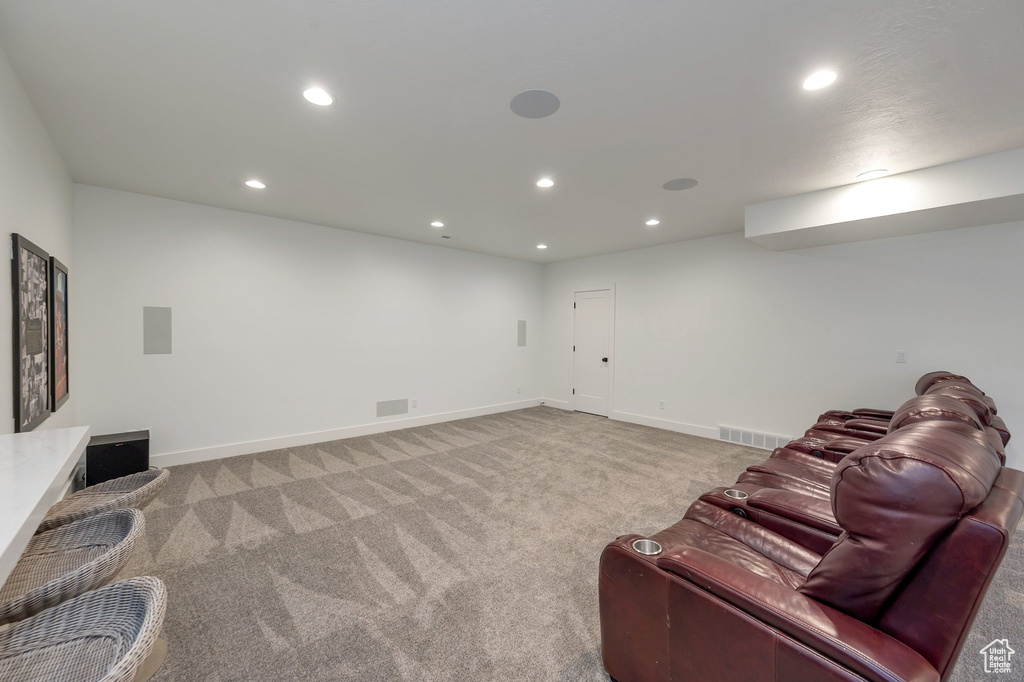 Cinema room with carpet